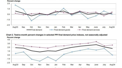 [파이낸셜뉴스][2보] 美 8월 생산자물가 전월比 0.2%↑..예상치 부합