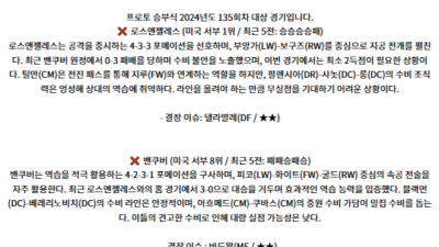 11월 9일 메이저리그사커 로스앤젤레스 밴쿠버 해외축구분석 스포츠분석