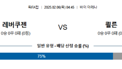 02월 06일 04:45 독FA컵 레버쿠젠 쾰른