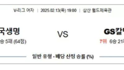 【V-리그 여자】02월13일 흥국생명 vs GS칼텍스